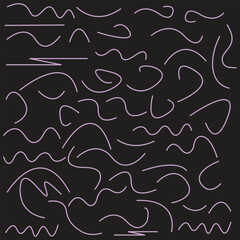 Children art background with colorful line doodle style seamless pattern and vector illustration design