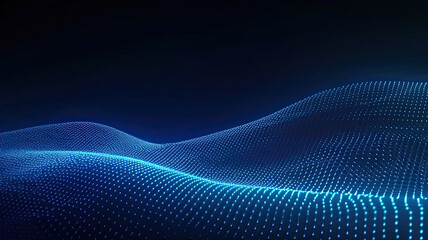 abstract blue wave,blue background with rays,A Futuristic Wave of Blue Dots