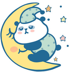 Sleeping panda good night