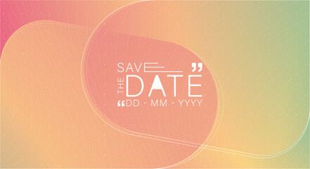 Save the date banner. Can be used for business, marketing and advertising. logo graphic design of event summit made for Technology and upcoming events. Vector EPS 10