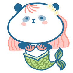 Panda mermaid