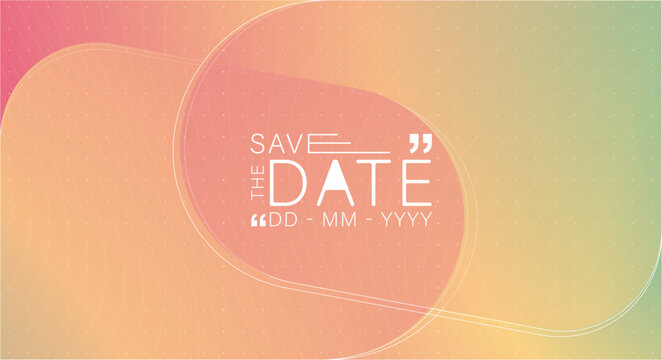 Save the date banner. Can be used for business, marketing and advertising. logo graphic design of event summit made for Technology and upcoming events. Vector EPS 10