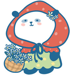 Red hood panda midori