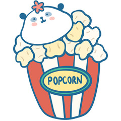 Panda mizuiro popcorn