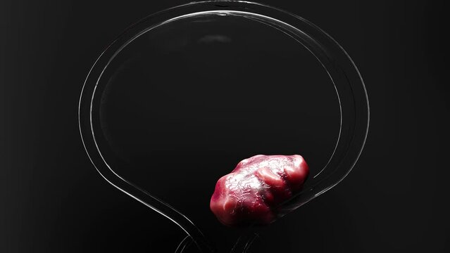 Bladder cancer stages. ancerous cells, malignant tumor compresses urethra. Pathological disruption, genital reproductive system anatomy, bladder Oncological or Urological Disease, bph, 3d render