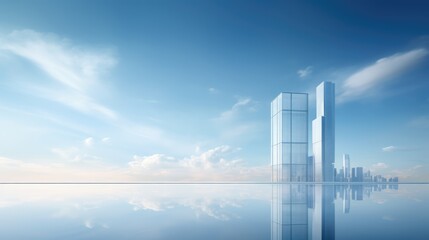 Minimalist cityscape background for business