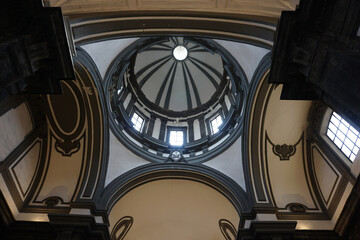 Naples Chiesa di San Severo al Pendino decorative elements on the church ceiling