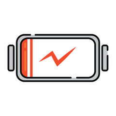 Isolated colored battery Gaming icon Vector