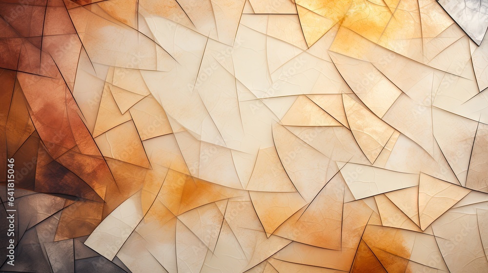 Poster an abstract painting of many different shapes and sizes of squares. generative ai