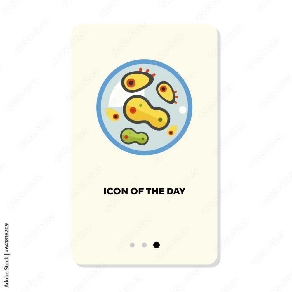 Aufkleber microbes, viruses and microorganisms vector icon. microorganisms isolated. vector illustration symbo