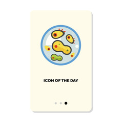 Microbes, viruses and microorganisms vector icon. Microorganisms isolated. Vector illustration symbol elements for web design and apps