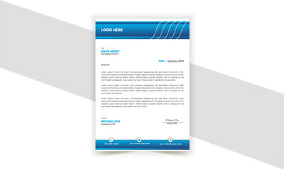 Unique clean and style Letterhead design template. Creative, clean elegant modern business professional letterhead template design.