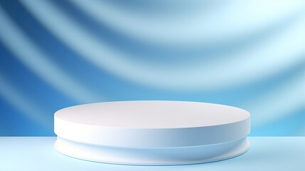 Empty blue podium on a background 