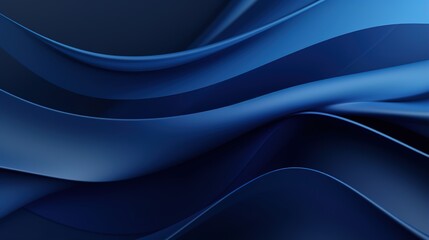 Blue Abstract Waves and Flowing Lines on a Dark Background
