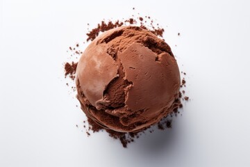 Chocolate ice cream ball