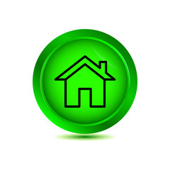 Fototapeta premium house icon in glossy button vector illustration