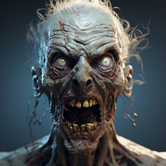 halloween skull in the dark