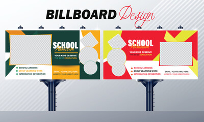 School Banner and billboard banner Design. Vactor template Design.  