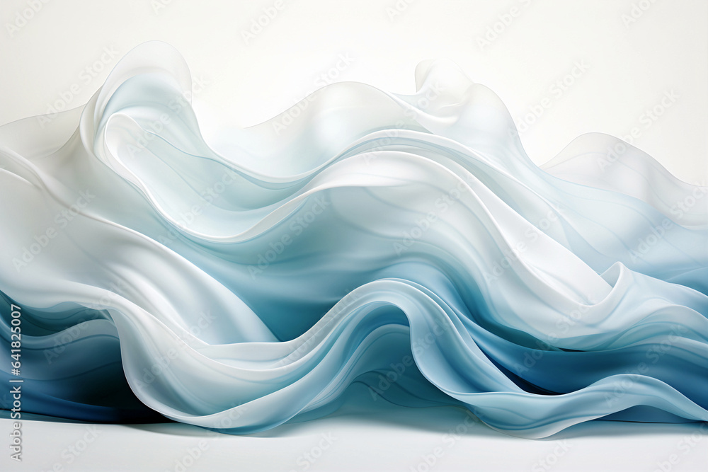 Poster abstract background with wavy lines. light smooth waves of liquid consistency. generative ai
