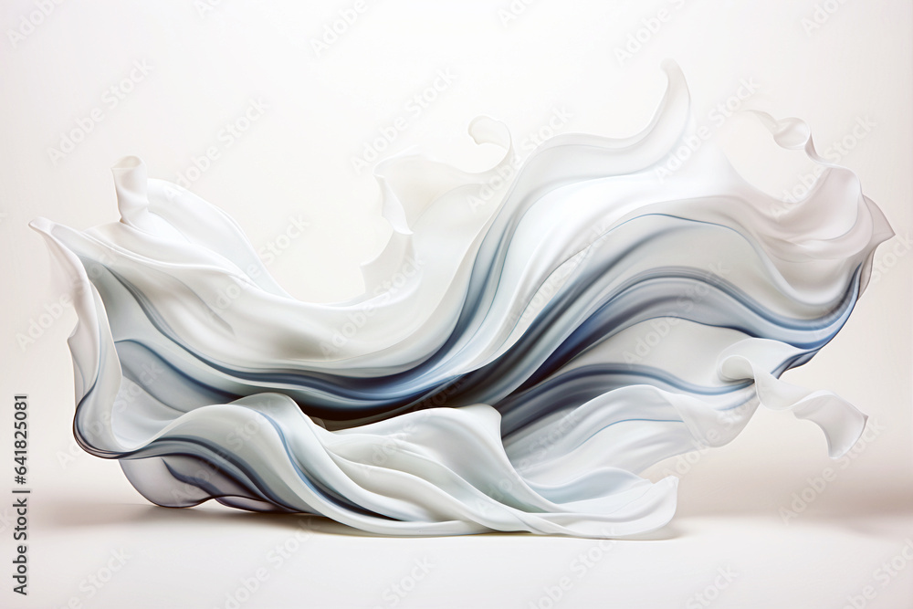 Poster abstract background with wavy lines. smooth waves of liquid consistency. generative ai