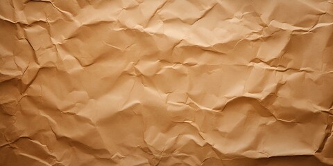 Brown kraft paper crumpled vintage texture background for letter. parchment old retro page blank. generative AI