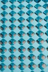 Checkered, checkerboard background blue color made 3d printer.
