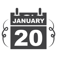 20 january Calendar icon