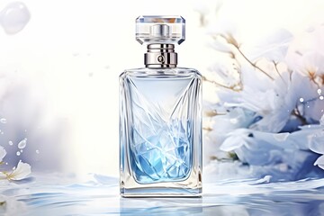 Eine Parfümflasche aus Glas