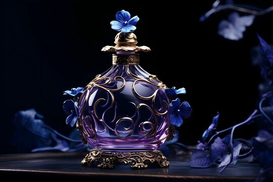 Eine Parf&uuml;mflasche aus Glas