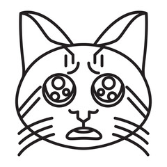 Cute Cat Emoji Icon