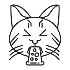 Sick Cat Emoji Icon