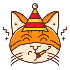 Party Cat Emoji Icon