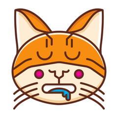 Drooling Cat Emoji Icon