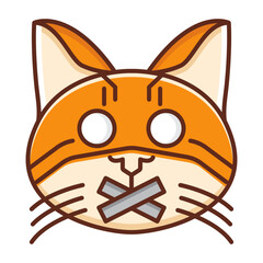 Quiet Cat Emoji Icon