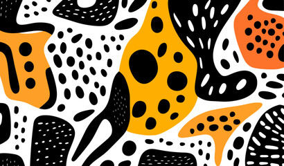 Dynamic retro animal print, 60s-70s inspiration, perfect for chic clothing & home styling.

