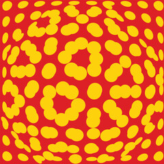 Wallpaper background  red with inflated yellow circles