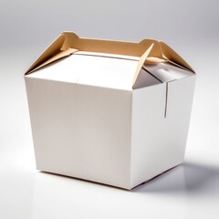 Wok paper box, isolated on white background, AI Generated