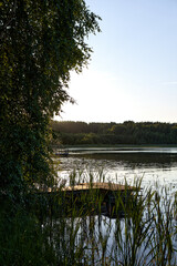 lake in the sunset