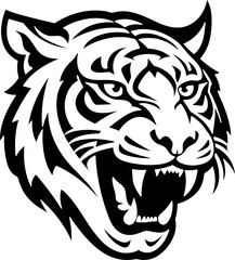 Simple Tiger Head Logo Mascot Vector Illustration Design for Brand Identity