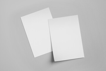 White vertical paper sheet Mockup, A4 size - obrazy, fototapety, plakaty