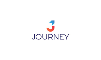 Letter j minimal travel and journey logo