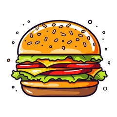 Burger vector illustration