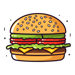 Burger vector illustration