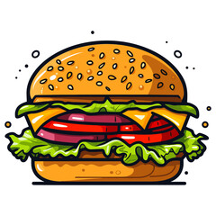 Burger vector illustration