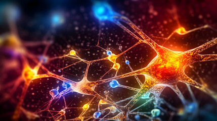 Active Neurons and Synapses of a Brain, Generative AI