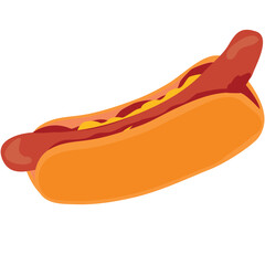 Isolated logo design of an hotdog