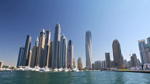 Epic Shot of Dubai and Ocean Water