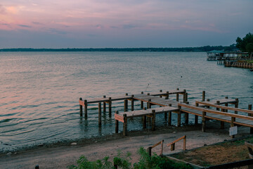 pier at sunset