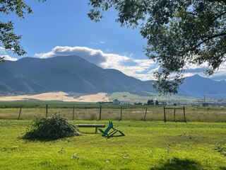 bench in the mountains