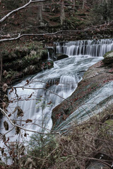 Wodospad Szklarki, Karkonosze, Szklarska Poręba, góry, Polska. Szklarki Waterfall, Giant...